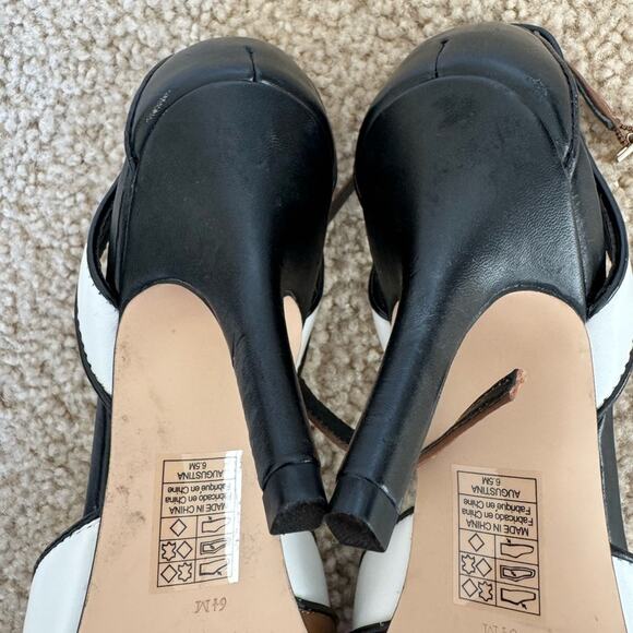 White House Black Market - Color Block Slingback Heels Ankle Strap Size 6.5 - Picture 12 of 13